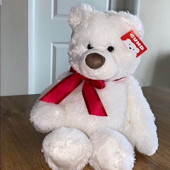 Gund Other - New Gund  White Teddy Bear plush toy Christmas